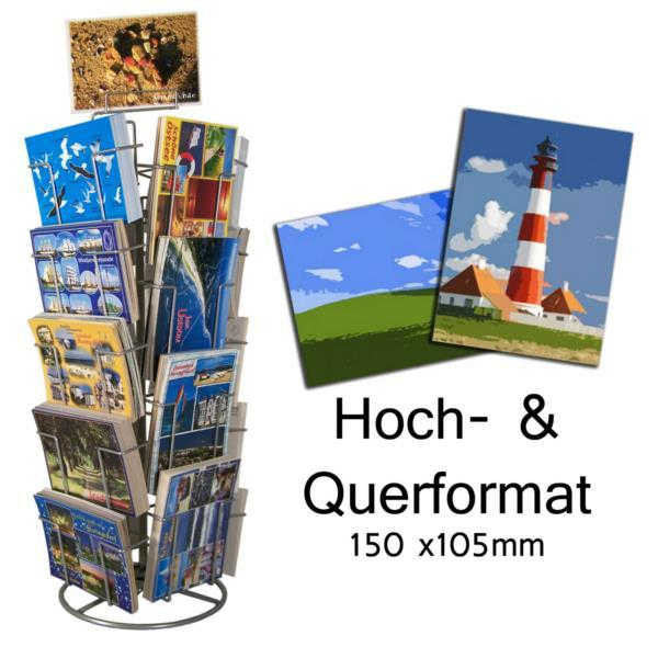 Postkarten-Thekenständer, 18 Fächer