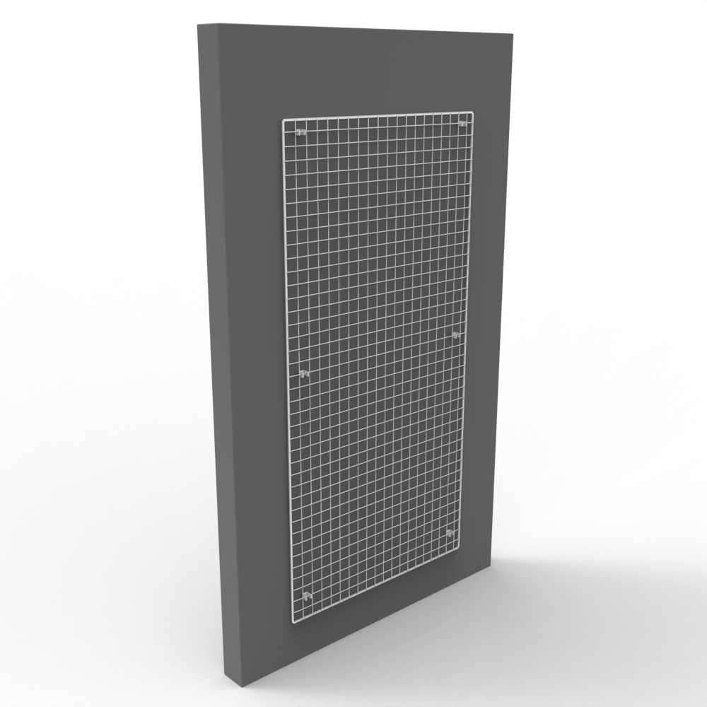 Wandgitter weiß aus Metall