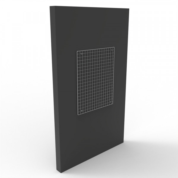 Wandgitter chrom 100 x 80 cm