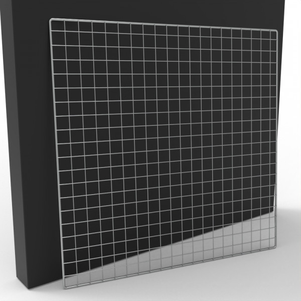 Dekogitter chrom, 100 x 100 cm