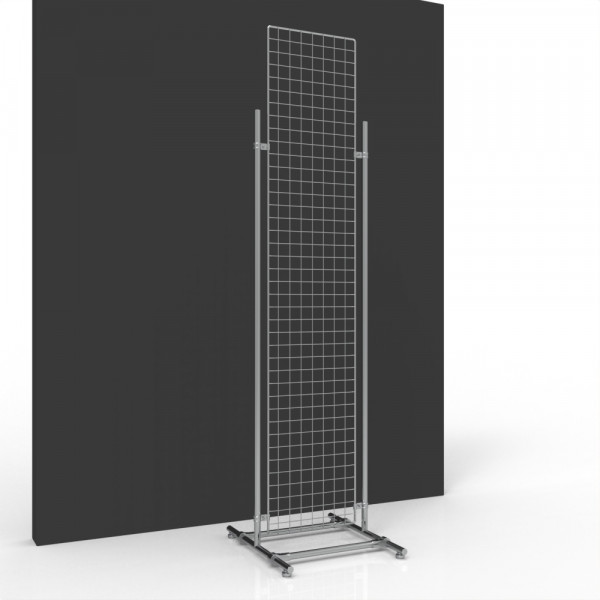 Gitterwand chrom 200 x 40 cm