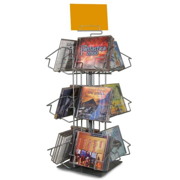 DVD / CD - Theken-Drehständer mit 12 Fächern