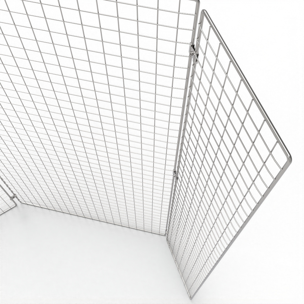 Mit Parallelverbindern angewinkelte Dekogitter