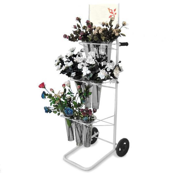 Blumenwagen mit großen Rädern