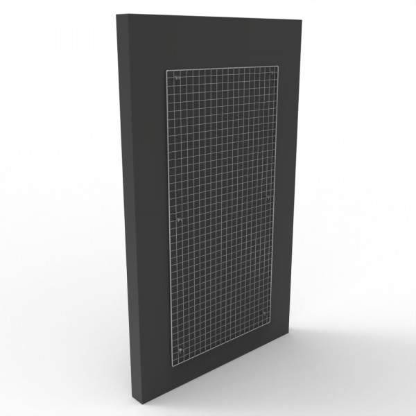 Wandgitter chrom 200 x 100