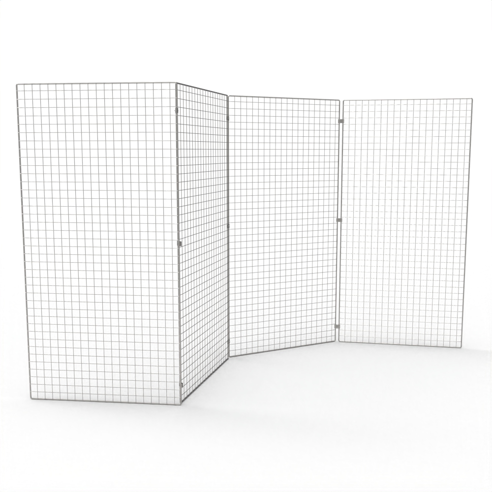 Zickzack Gitterwand aus mehreren Dekogittern