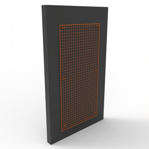 Wandgitter RAL 2010 orange 200 x 100 cm / Preis auf Anfrage