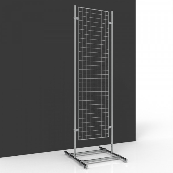 Gitterwand chrom 150 x 40 cm