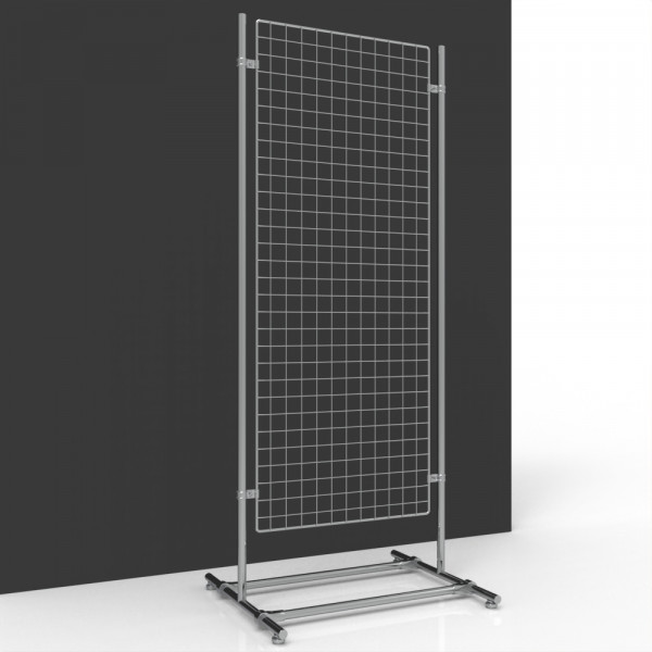 Gitterwand chrom 150 x 60 cm