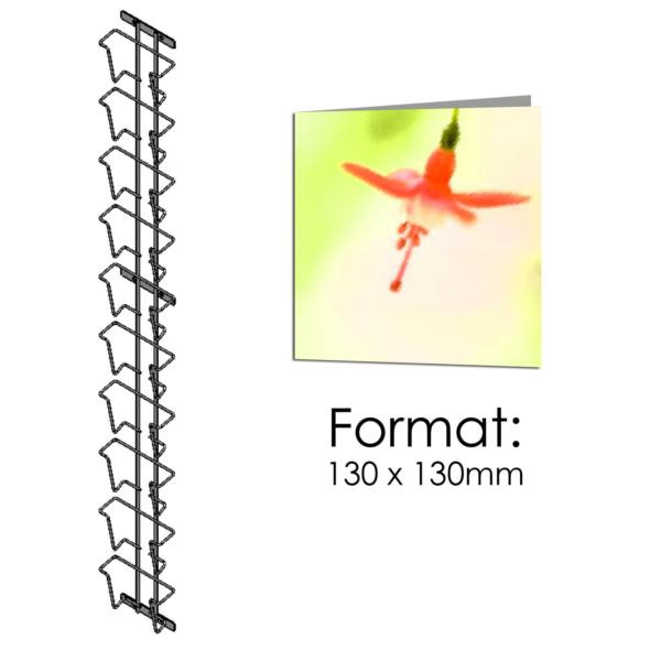 Wandhalter für Postkarten, 10 Fächer